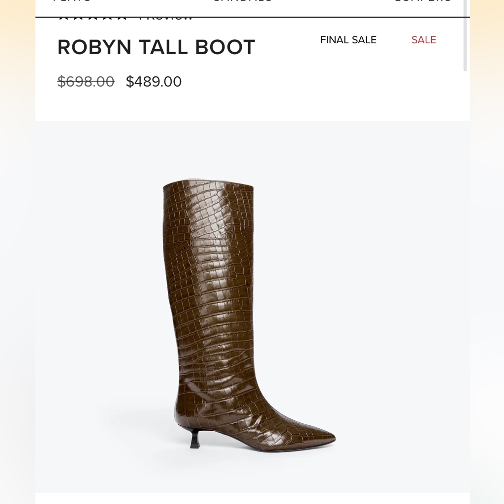 Freda Salvador Robyn Kitten Heel Croc Knee Boots
